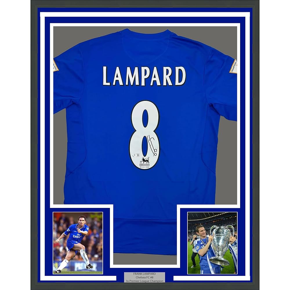 Framed Autographed/Signed Frank Lampard 35x39 Chelsea FC