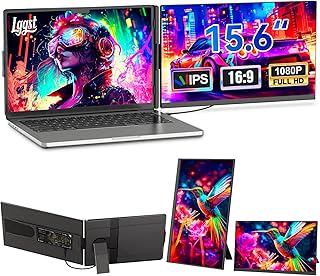 【2025新型】デュアルモバイルモニター 15.6インチ FHD 1080P ノードパソコン用モニター IPS 取り外し可能 ポータブルモニター 超薄ベゼル マルチデバイス対応 Windows/Mac/Android ビジネスパーソン・ゲーマー・デザ