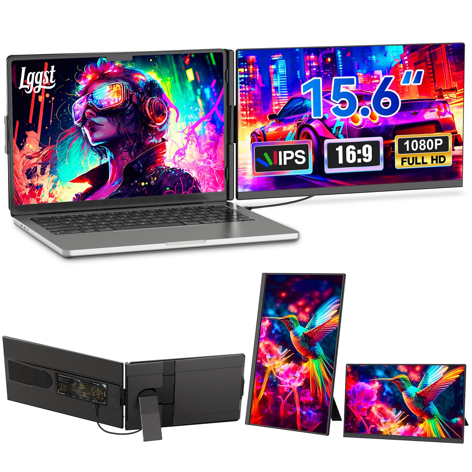 Amazon.co.jp: 【2025新型】デュアルモバイルモニター 15.6インチ FHD