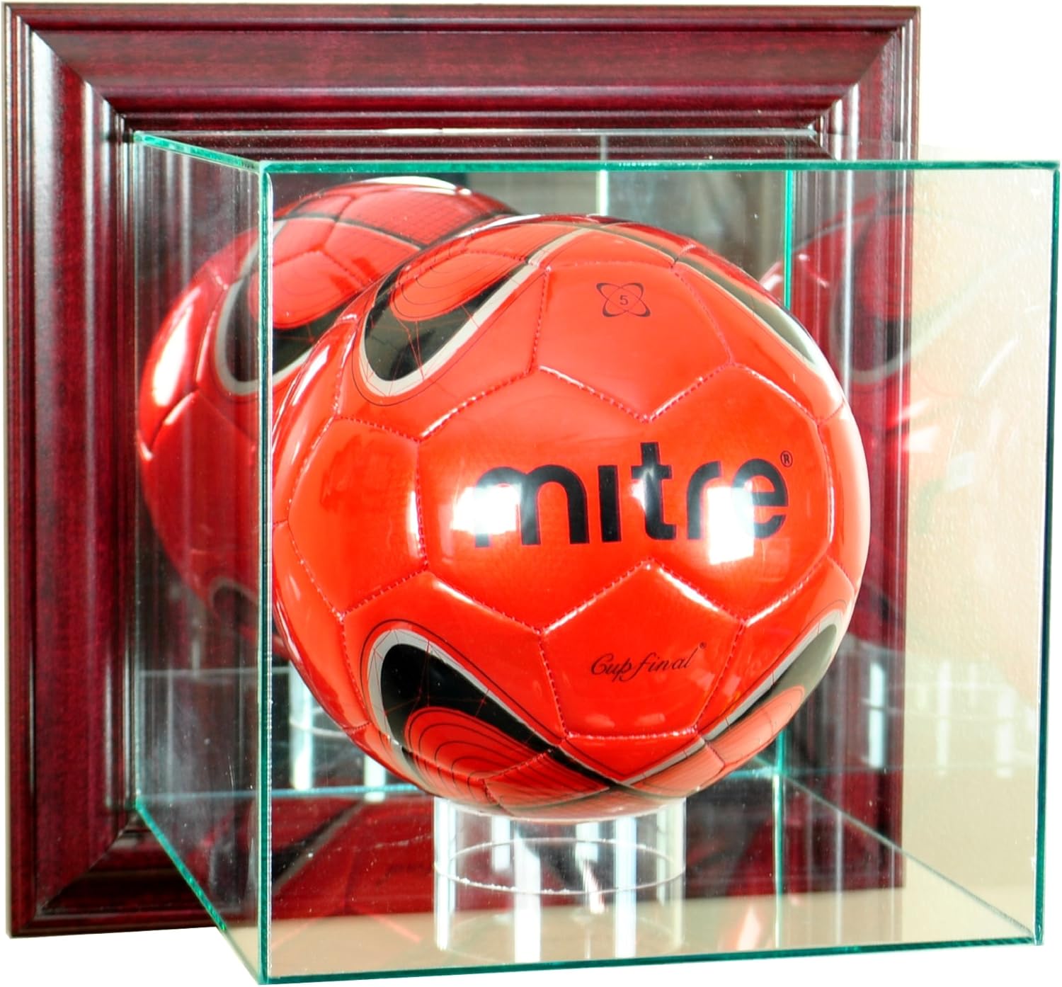 Perfect Cases MLS Wall Mounted Soccer Glass Display Case, Walnut