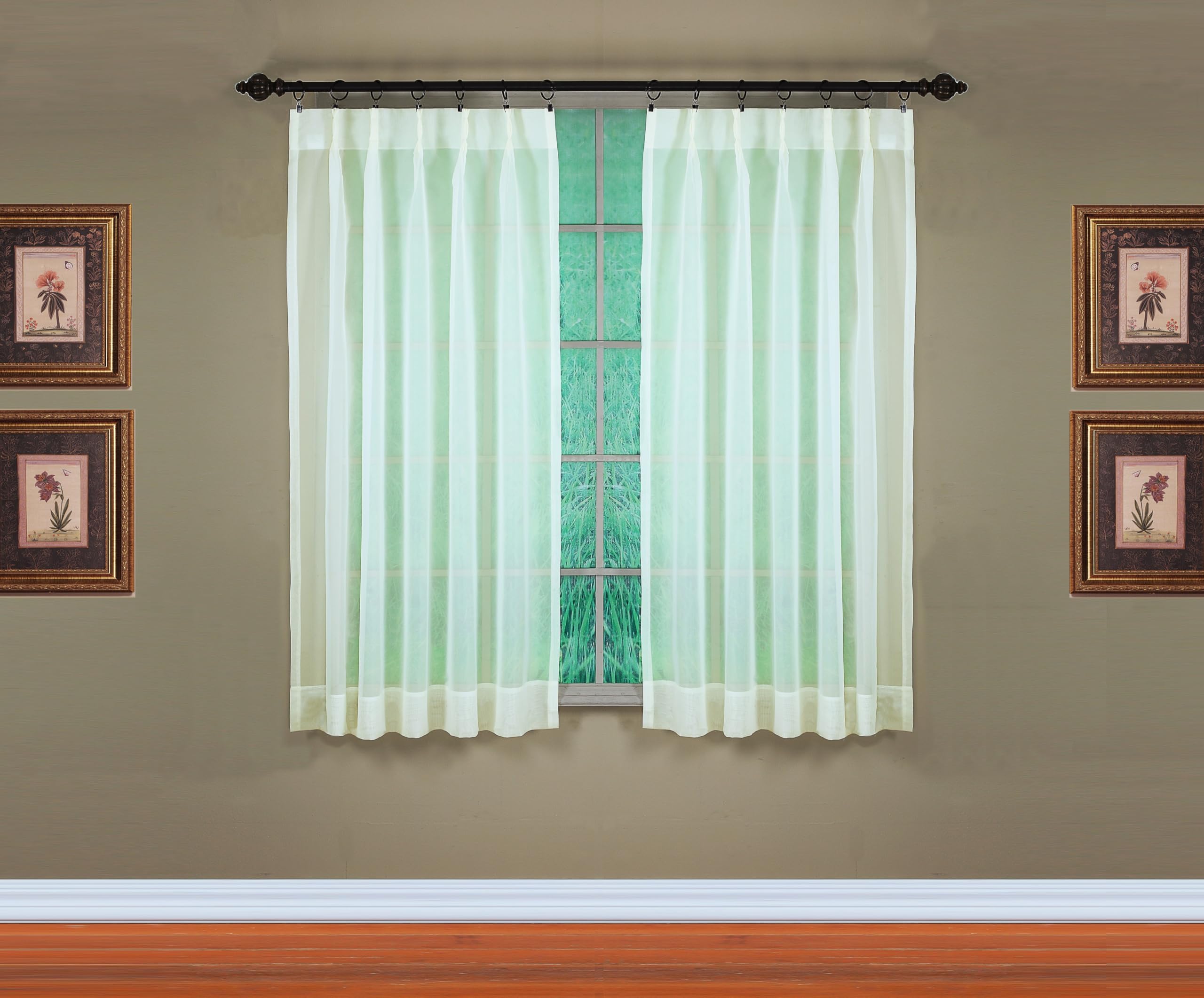 Today's Curtain, Emelia Pinch Pleat Pair 48" W x 63" L Ecru, 2-Piece-Set