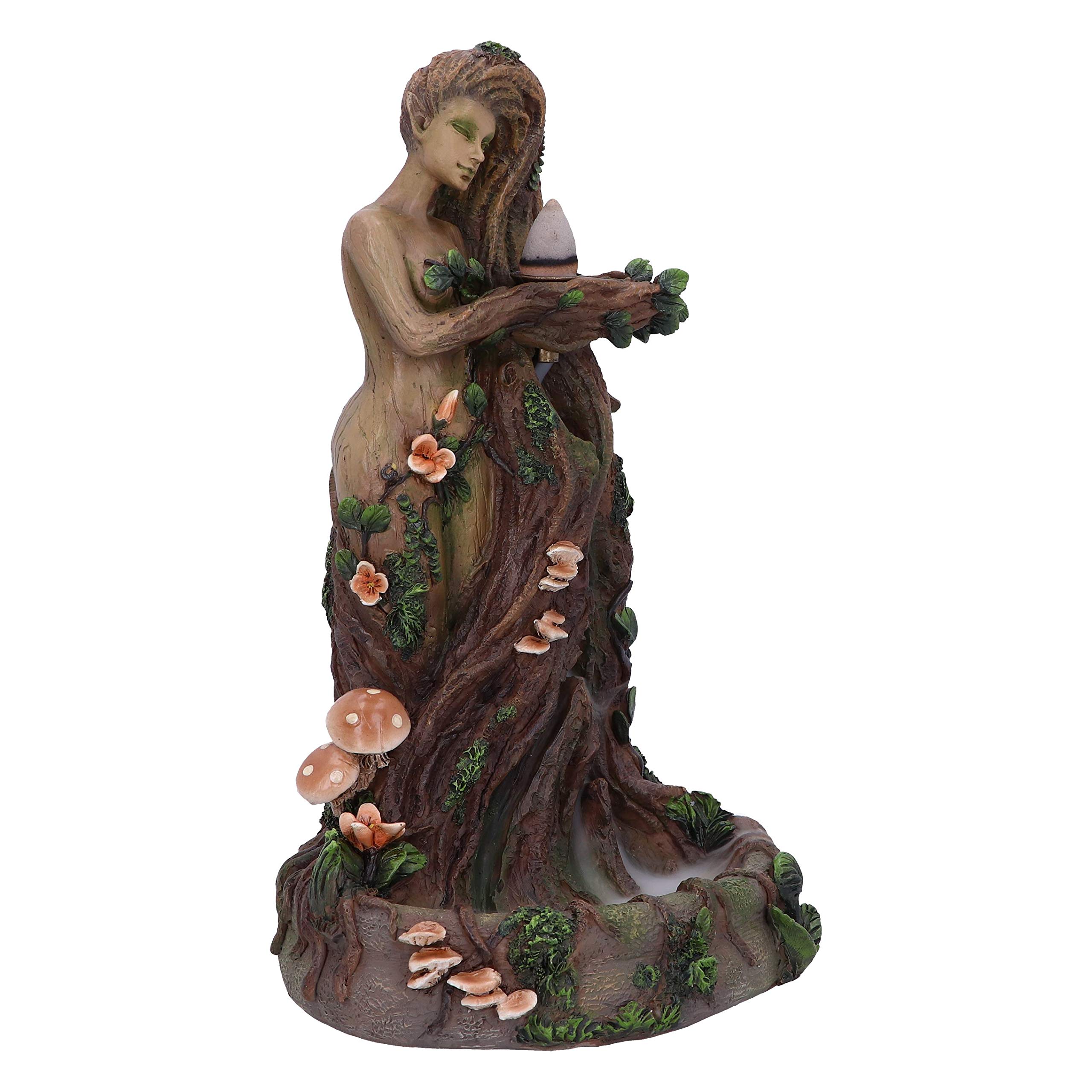 Nemesis Now Lady Earth - Bruciatore di incenso a riflusso naturale, 23,5 cm, colore: Marrone
