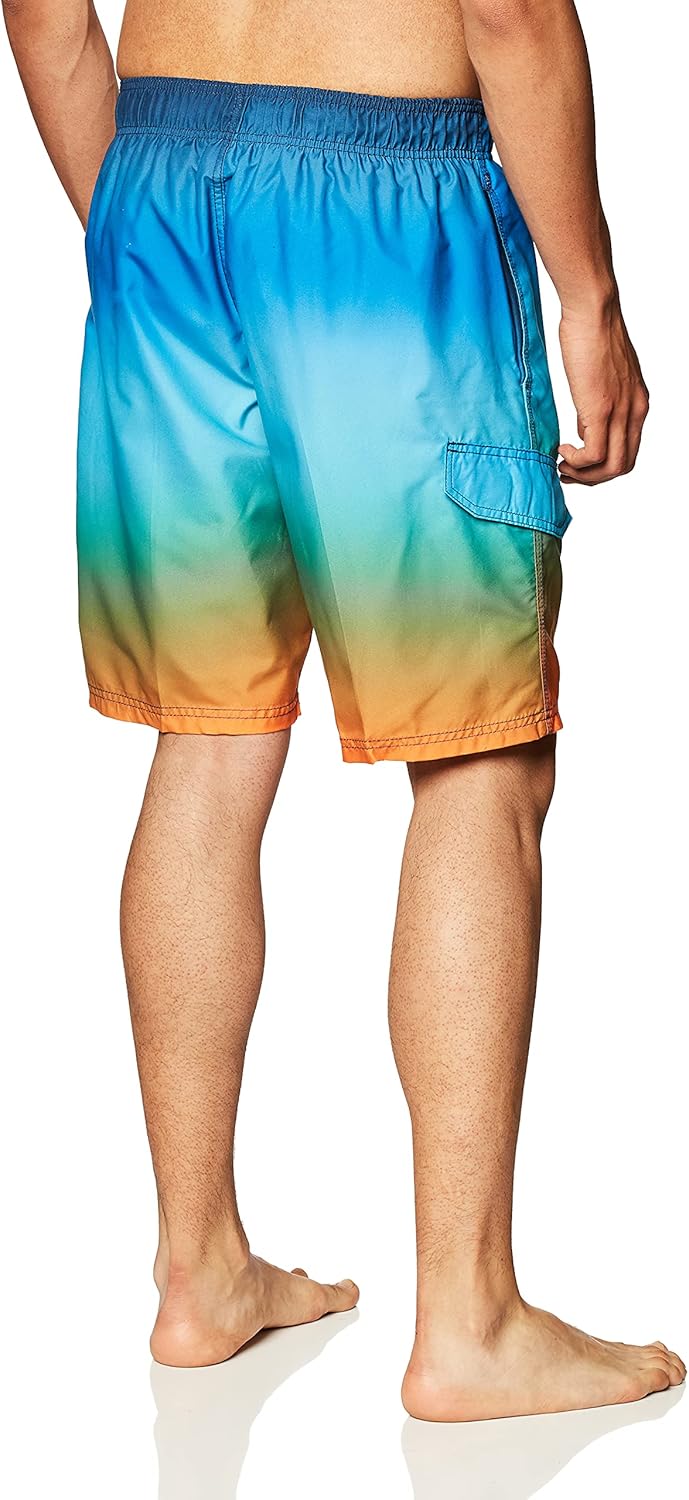 Kanu Surf Men's Standard Bellaire Swim Trunks (Regular & Extended Sizes) X-Large Mirage Navy/Orange