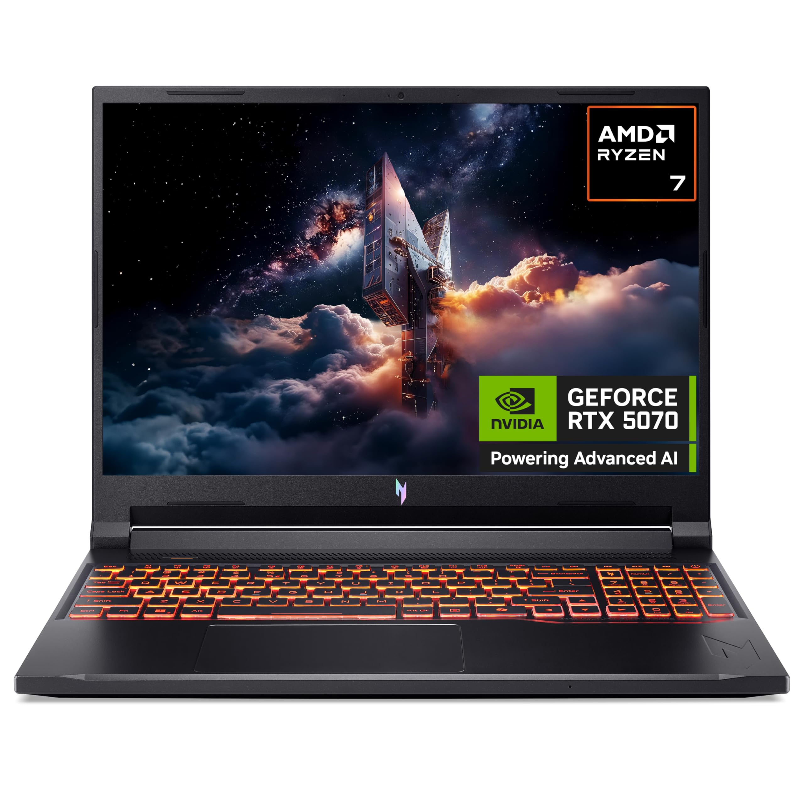 Acer Nitro V16 AI ANV16-42 Gaming Laptop - AMD Ryzen AI 7 260, 16GB, 1TB SSD, NVIDIA GeForce RTX 5070, 16" WUXGA 180Hz, Windows 11, Black