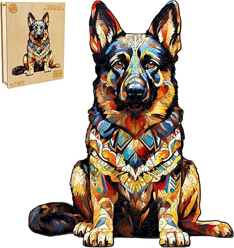 WOODBESTS Rompecabezas de madera para adultos rompecabezas de Beagle L 263 piezas 165 x 134 pulgadas hermosa caja de madera rompecabezas de madera