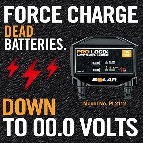 Miniatura 5 de Clore Automotive PL2112, cargador inteligente totalmente automático de 1 amperio, cargador de batería de 12 V, mantenedor de batería y desulfatador