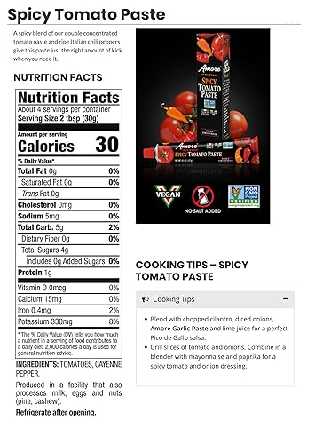 Miniatura 5 de Amore - Pasta de pimiento, tubo de 3.2 onzas