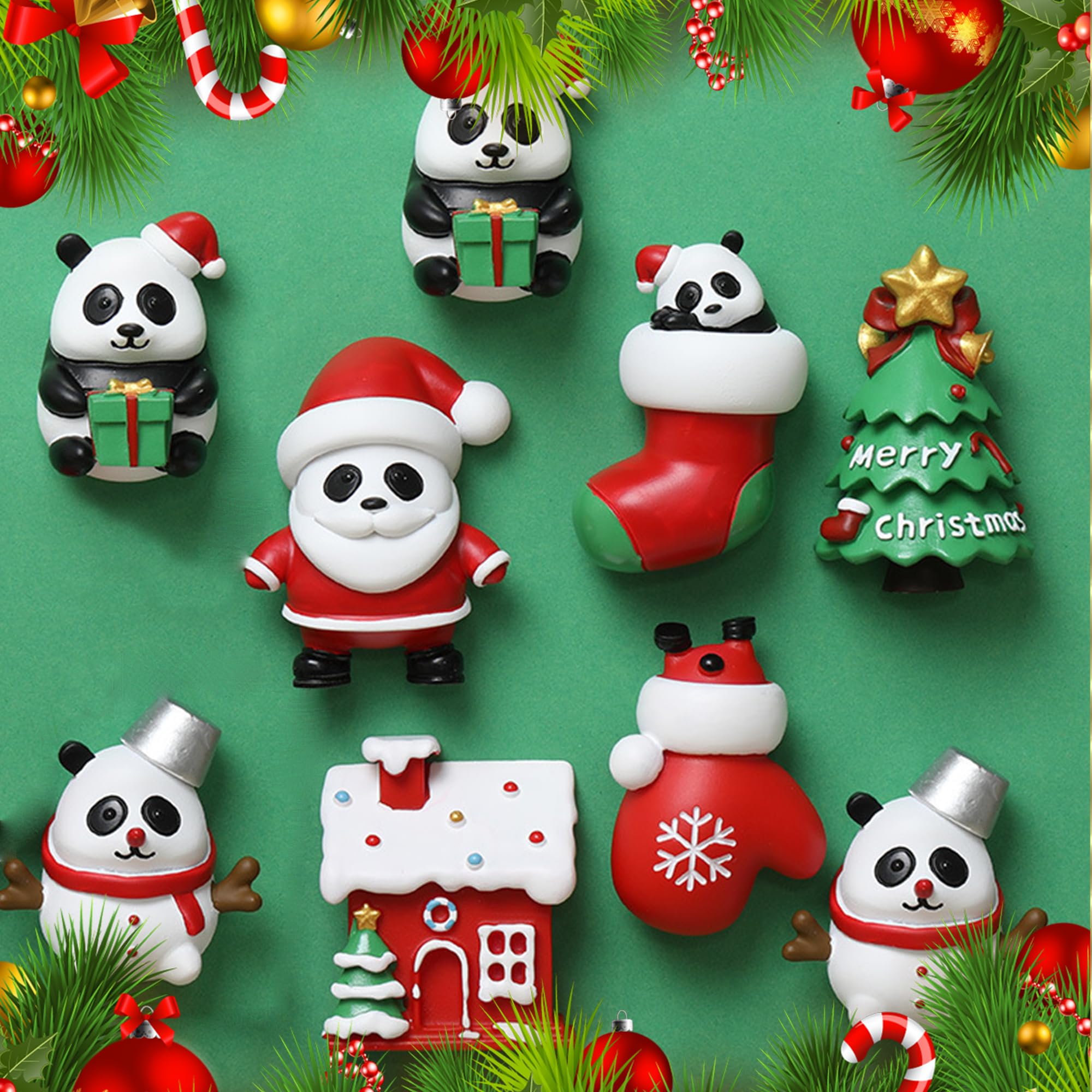 クリスマス 置物 冷蔵庫マグネット パンダ 飾り Amazon.co.jp: VTEERY(みさ) クリスマス 置物 冷蔵庫マグネット