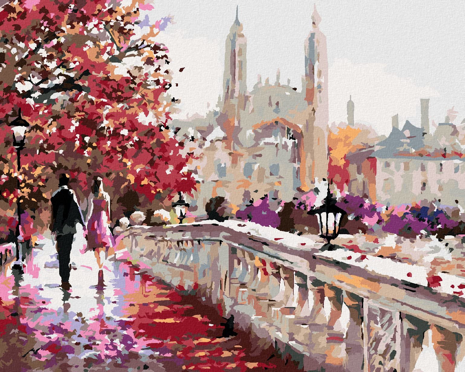 Malowanie według liczb - CLARE BRIDGE IN ENGLAND (RICHARD MACNEIL) 80 x 100 cm z blejtramem (już napięty)