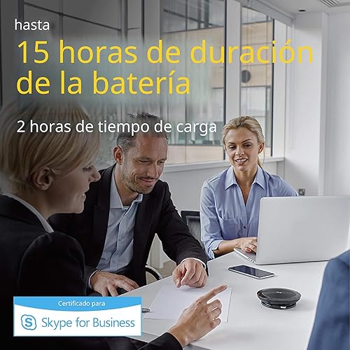 Vista 2 de Jabra Altavoz Bluetooth inalámbrico Speak 510 MS – Calidad de sonido excepcional, altavoz de conferencia portátil para celebrar reuniones