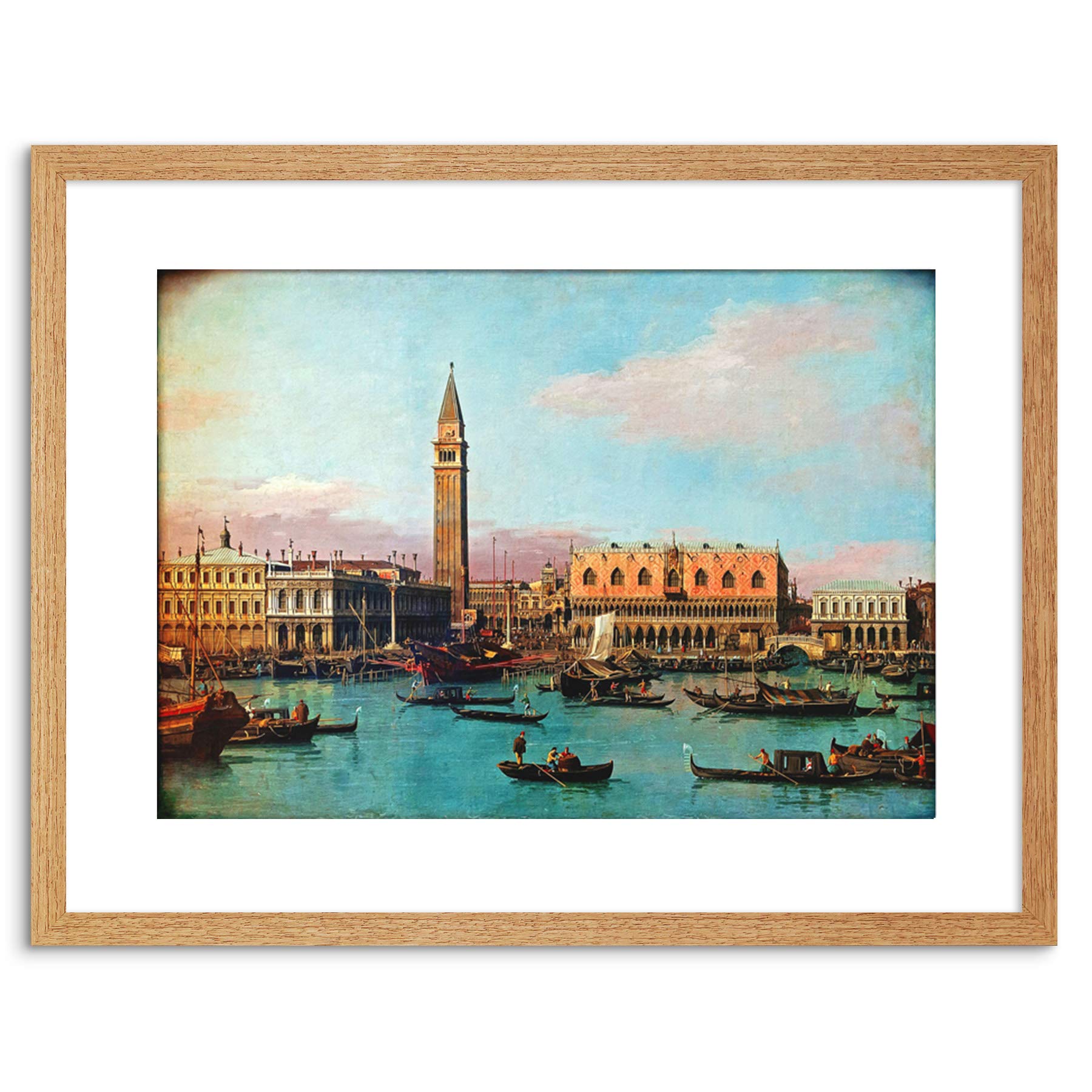 Wee Blue Coo Painting Cityscape Venice Canaletto Piazzetta Riva Degli Framed Wall Art Print