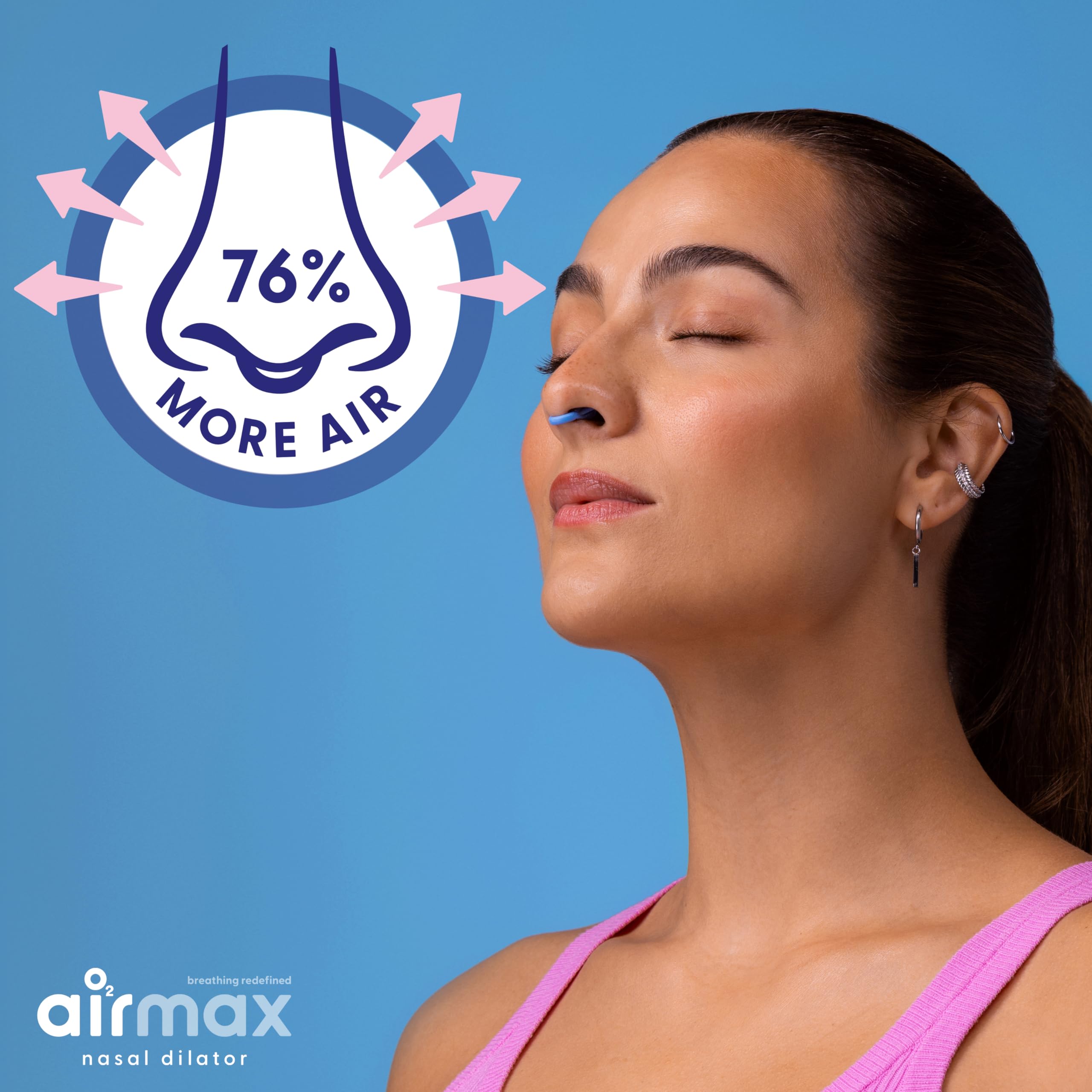 Image secondaire de Airmax dilatateur nasal | 76% plus d'air | Anti ronflement | Respiration nasale libre pendant votre sommeil | Pack 3 mois - 1X T