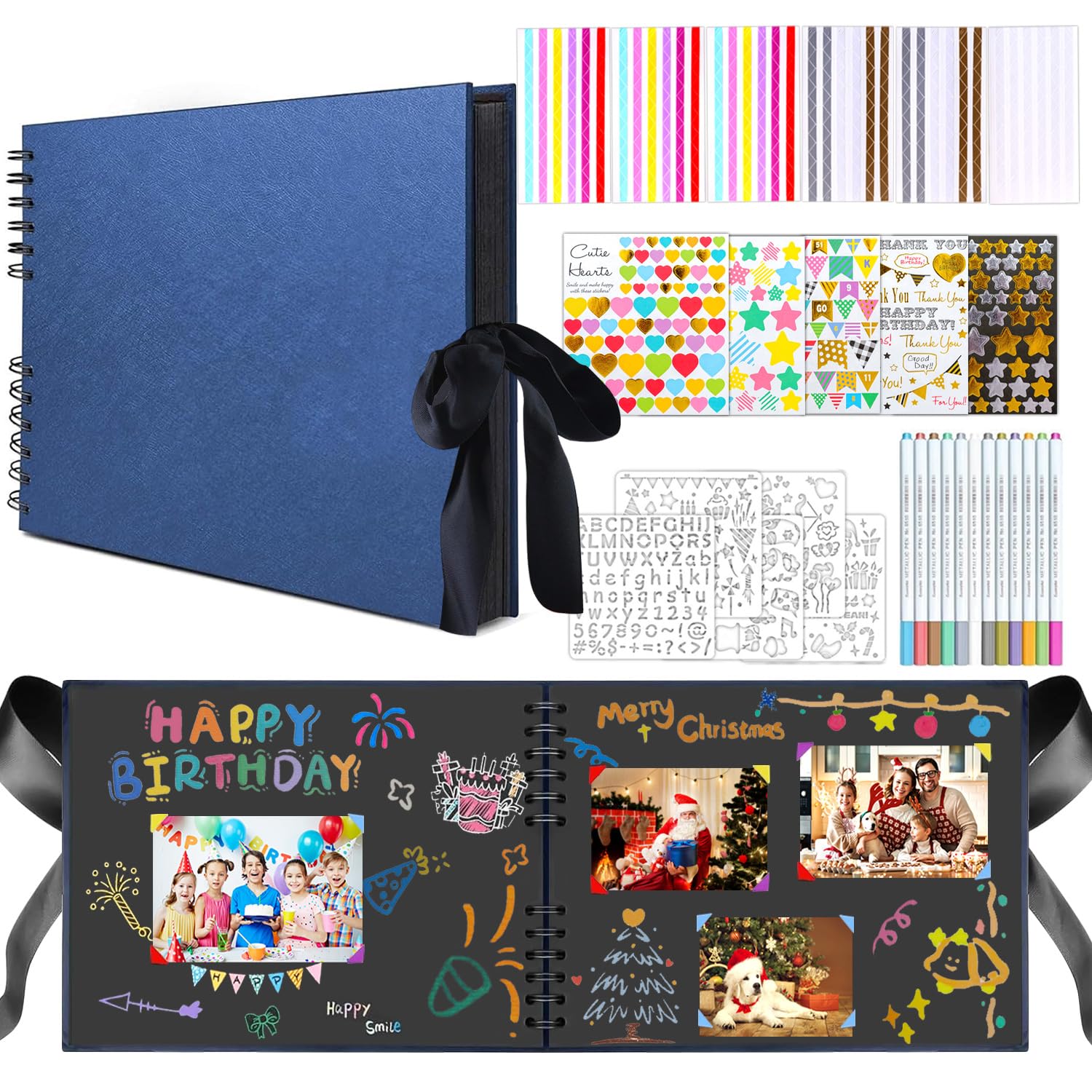 Photo Album Scrapbook supplies Kit, 30 x 21 cm 80 Page memory book