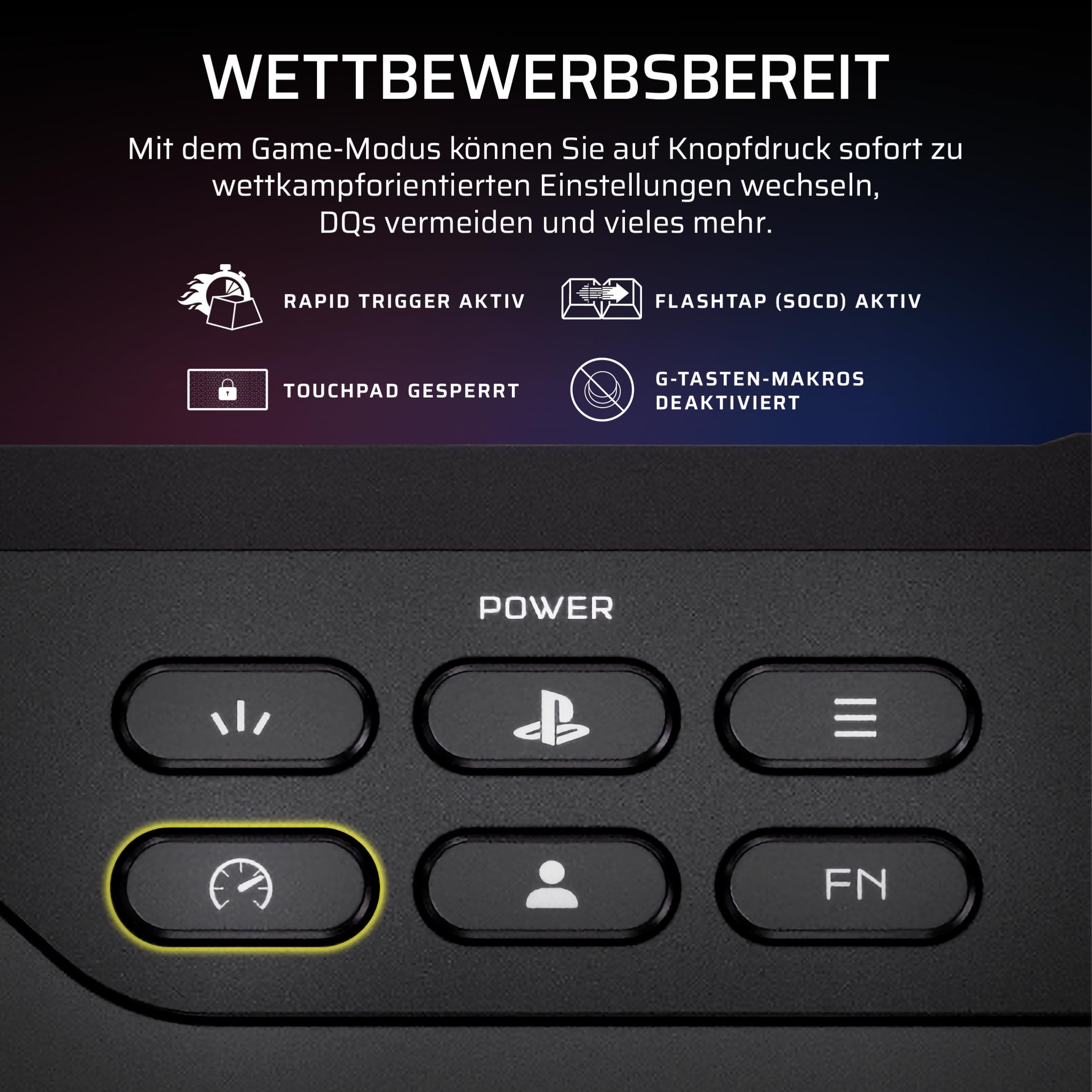Corsair NOVABLADE PRO Kabel-und Hebelloser Controller mit Hall-Effekt | 15-Haupttasten-Layout, 1000Hz-Polling, 2,4 GHz Kabellos, SOCD, MGX Hyperdrive Hall-Effekt-Magnetschalter, PS5, PS4, PC