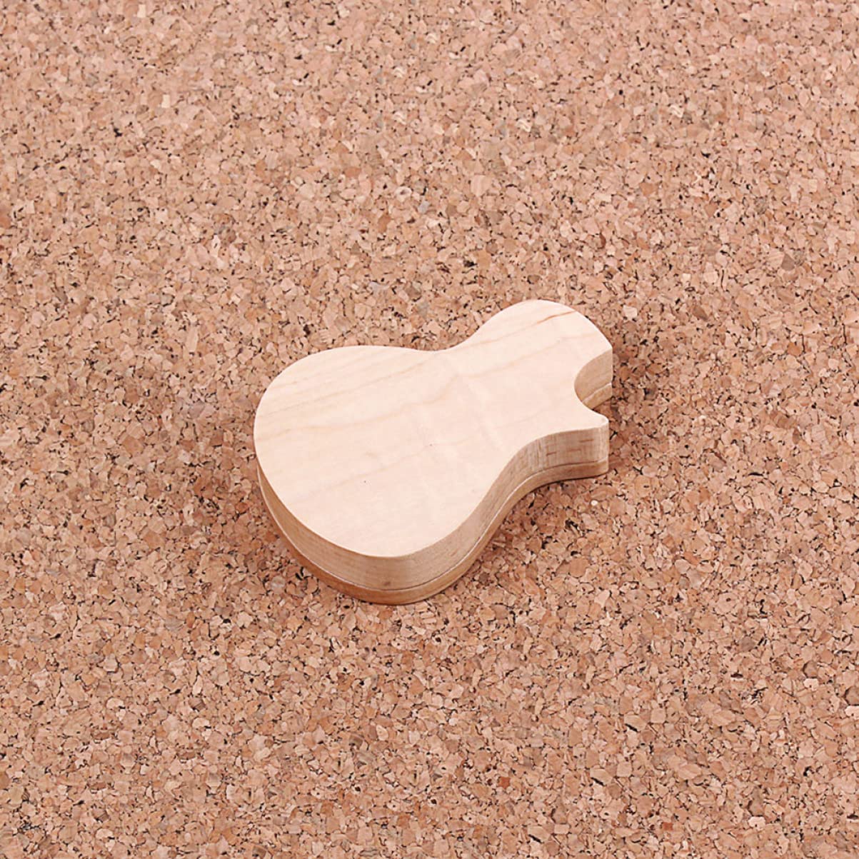 Abaodam 1 set Porta Plettri Legno Acero con Scatola Forma Chitarra e Plettri Organizer per Chitarristi e Amanti Della Resistente e Pratico