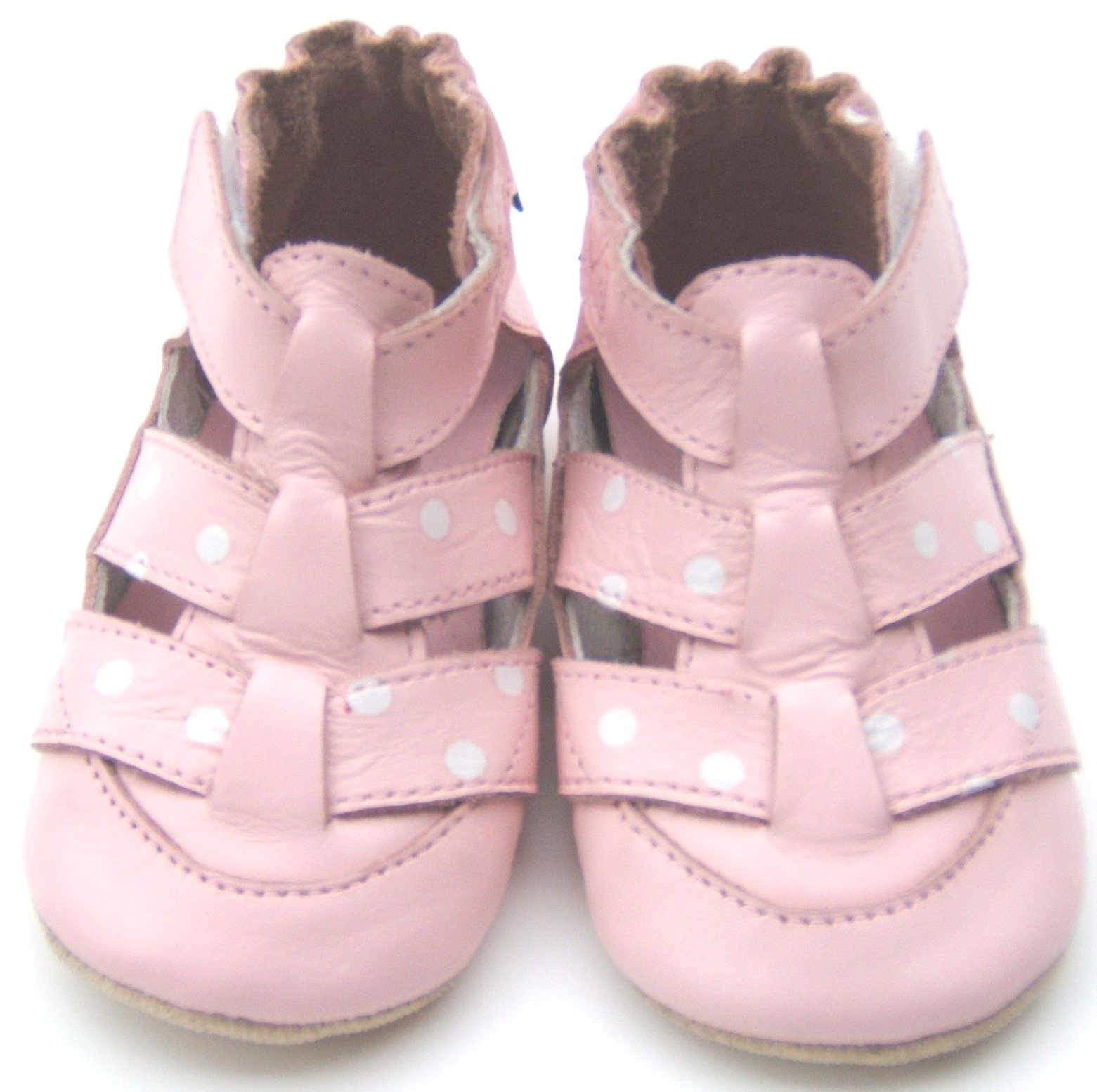 Prewalk Baby Shoes Boy Girl Infant Children Kid Toddler Crib Boy First Walk Gift Thin Rubber Sole Carmen Sandal Pink (0-6month, Pink)