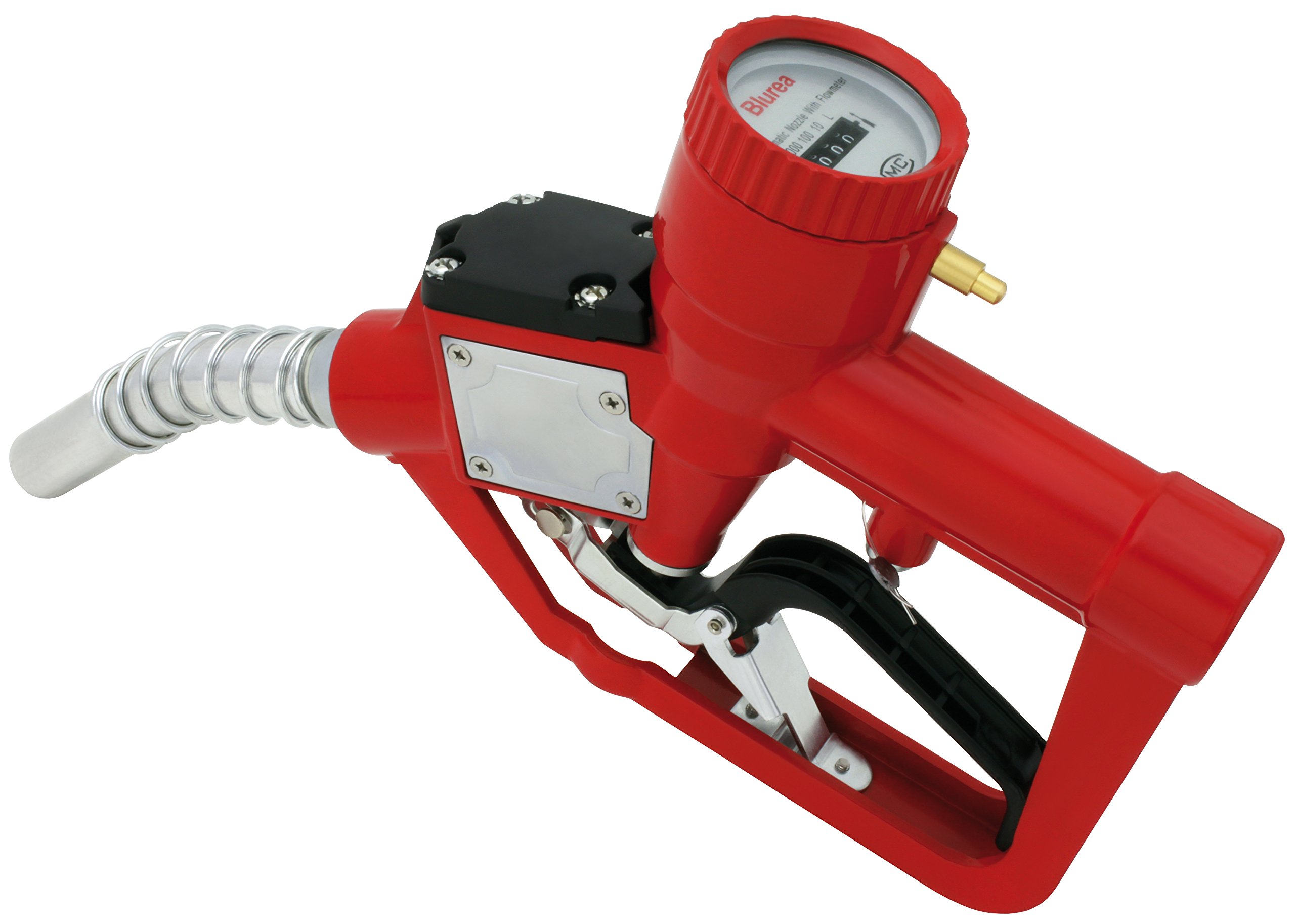 Automatische Zapfpistole mit mechanischem Zählwerk 1" IG, bis zu 60 Liter pro Minute an Durchfluss, Hebelschutz, Gegendruckfeder, Zapfventilautomatik