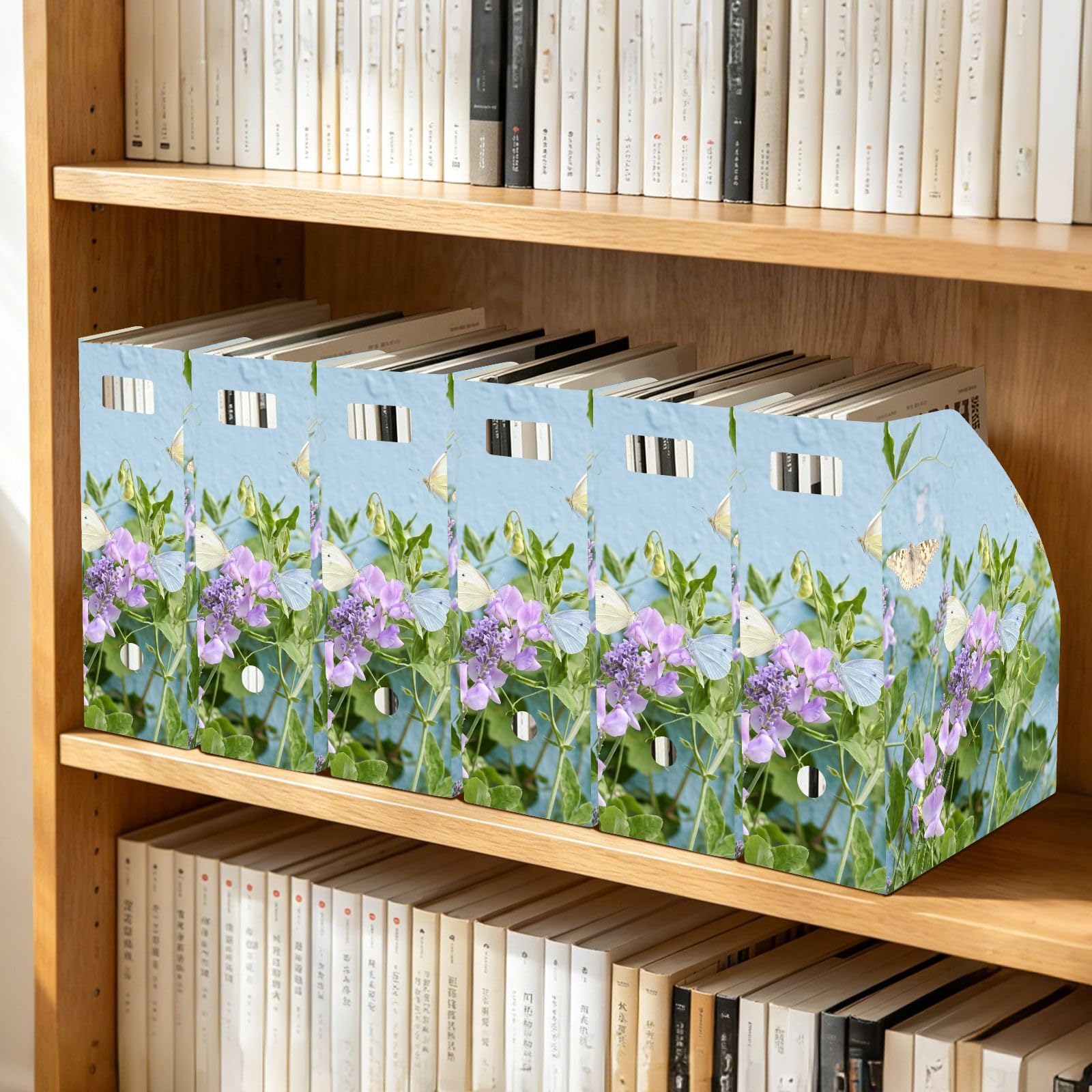 Organisateur de livre mignon classique fleur bleu