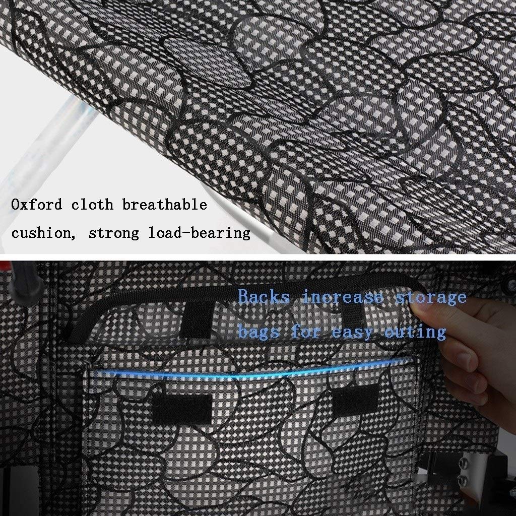 Sedia a rotelle piegante della sedia a rotelle per la sedia a rotelle ultraleggera del carrello anziano della sedia a rotelle portatile anziana per il viaggio ( Color : Gray , Size : 88*52*90cm )