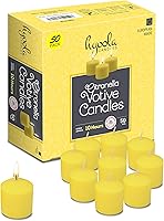Vista 1 de HYOOLA Velas votivas de citronela, 10 horas de tiempo de combustión, paquete de 50, velas repelentes de insectos ideales, hechas en Europa