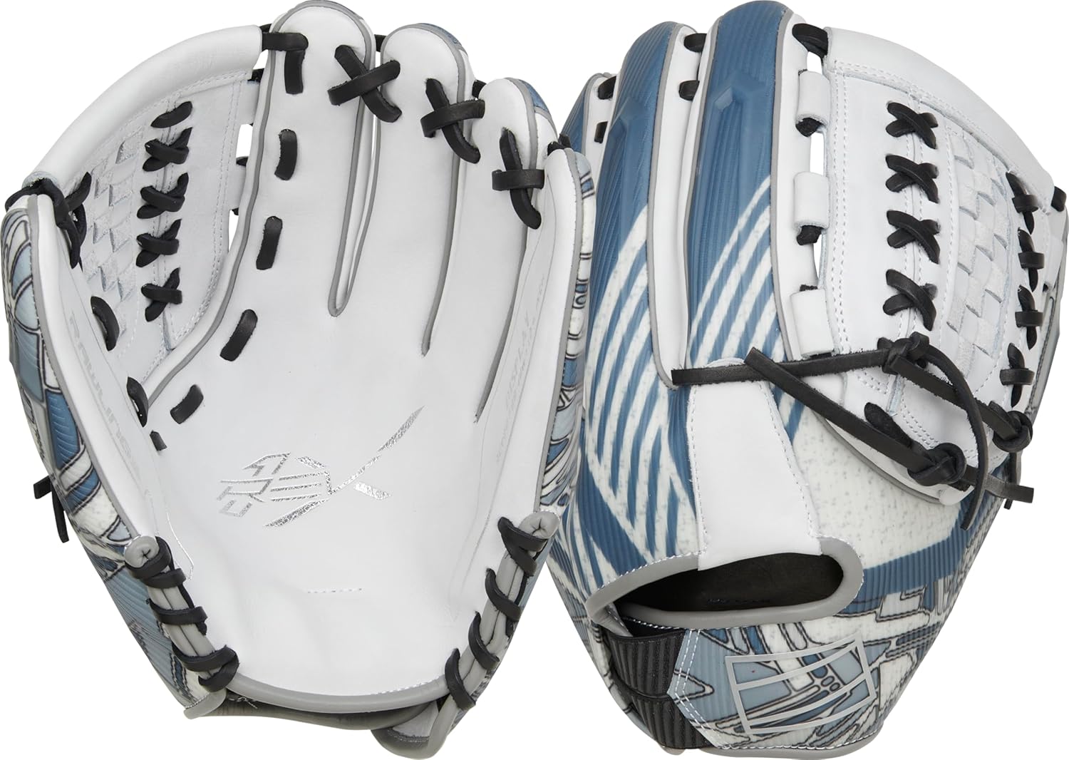 Rawlings | REV1X Fastpitch Softball Glove | Right Hand Throw | 12.25" - X-Laced Basket Web | White