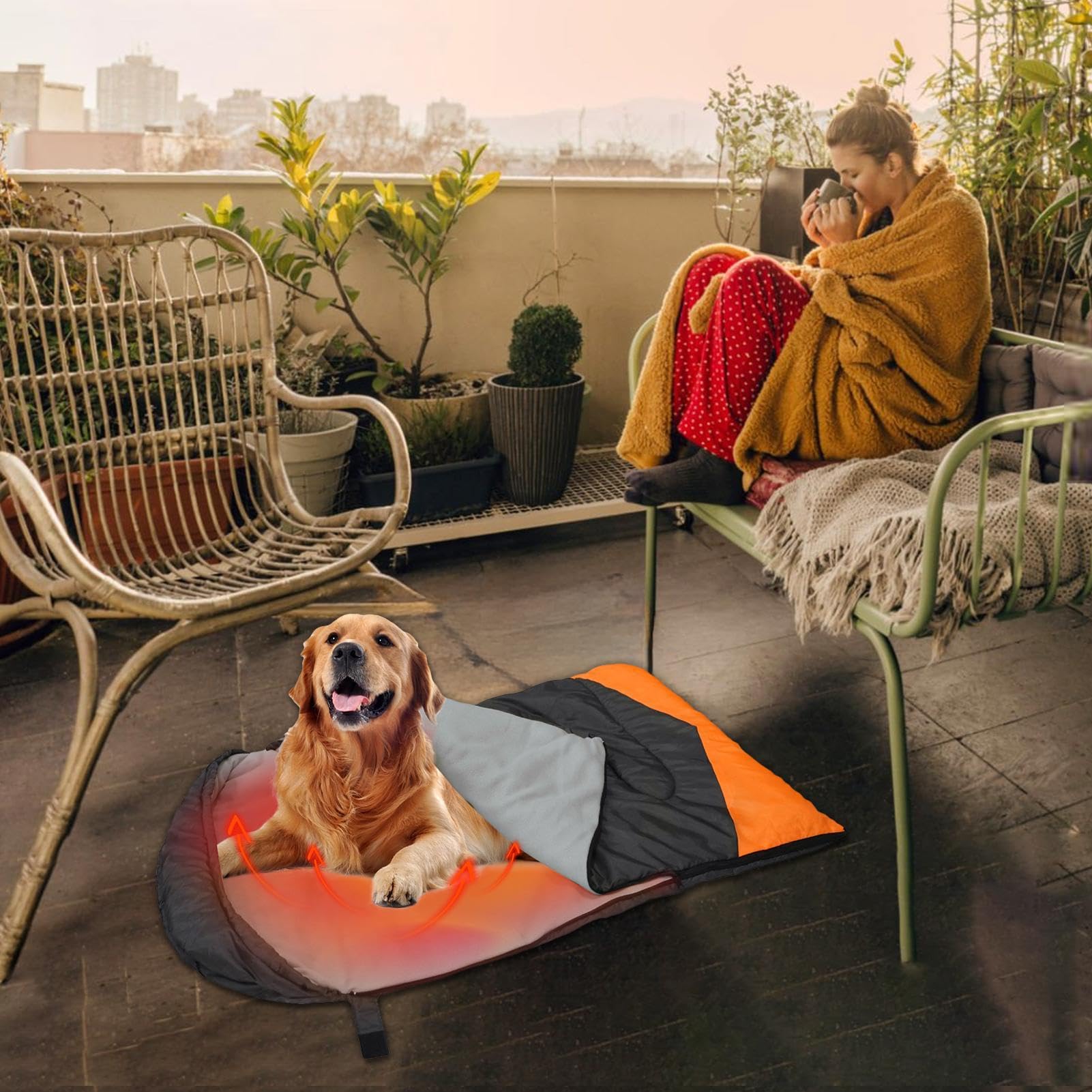 Warmer Hundeschlafsack, beheizter schlafsack Outdoor-Katzenwärmer,