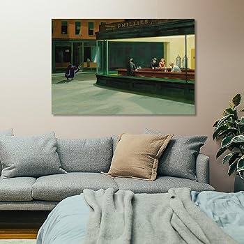 エドワード・ホッパー 美品　アートポスター(office at night) Edward Hopper Office at Night 1940 Walker Art Center Quality