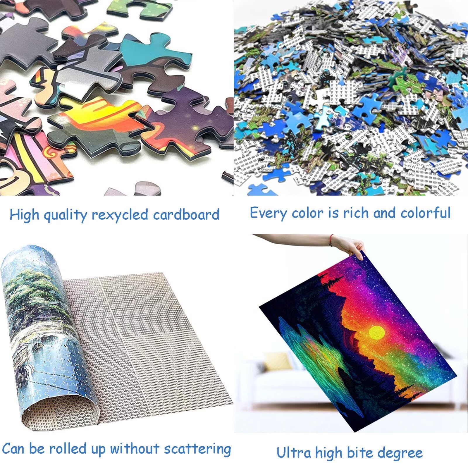 Puzzle 3000 elementów leśnych puzzle dla dorosłych księżyc 122 x 81 cm Unikalne rzemiosło klasyczne 3D Drewniane układanki do rodzinnych gier aktywnych, układanka do samodzielnego wykonania nawet do