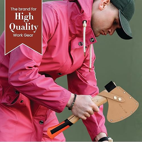 Vista 21 de Style n Craft Funda para hacha de camper/deportista, funda de hacha de cuero de grano completo con cubierta segura Camper's con hebilla