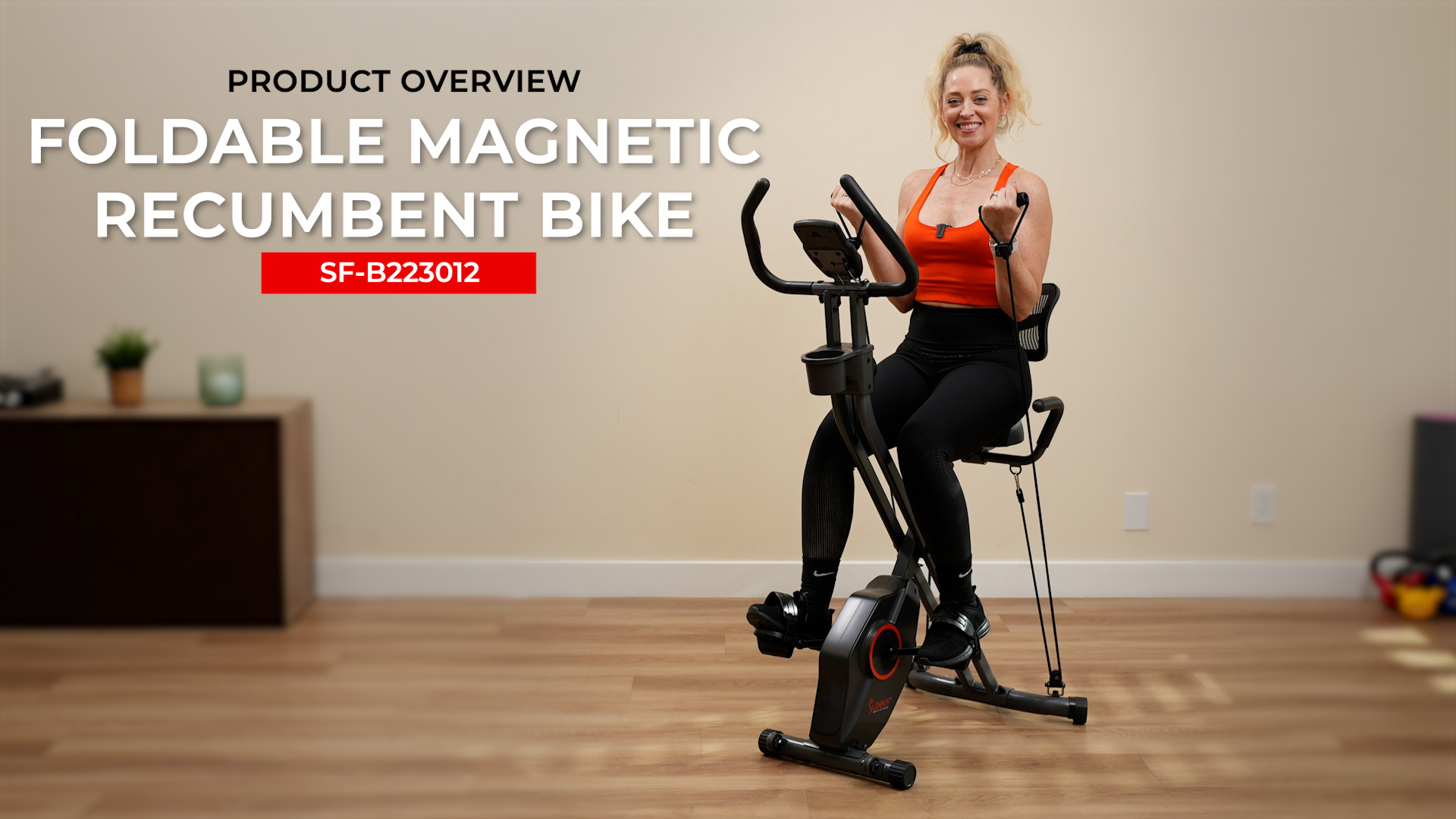 ザイグルボーイ Sunny Health & Fitness Smart Folding X-Bike, Portable Compact