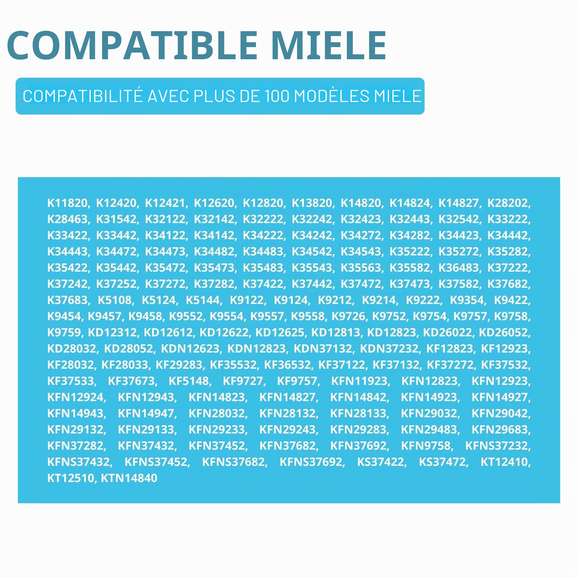 Lot de filtres compatibles avec les filtres Miele Active AirClean 7236280 / KKF-RF | Filtre à air pour réfrigérateur – Filtre à charbon actif Filtre anti-odeurs Air Clean