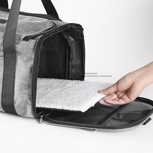 Miniatura 2 de Bolsa transportadora para mascotas para gatos pequeños y medianos y perros de hasta 26 libras, marco de acero, transportador para gatos orientado a