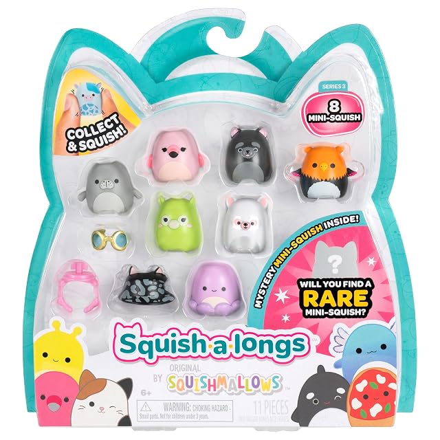 Squish-a-longs Mini-Squish - Paquete de 8 (Onda 3, Estilo 3)