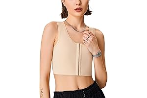Chest Binder for Transgender FTM LGBT Tomboy Crew Neck Front Closure Women...