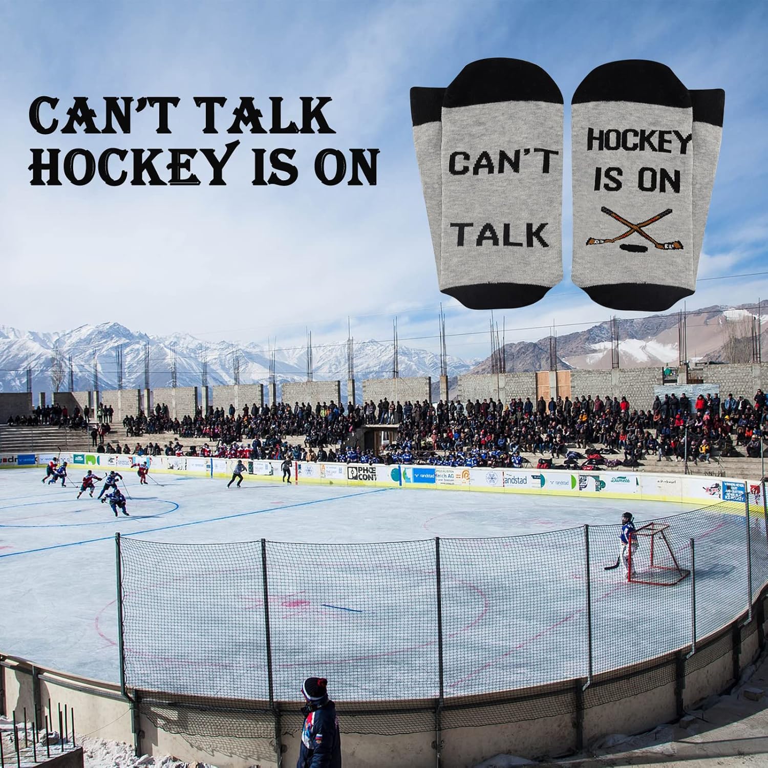 GJTIM Hockey Sport Lover Gift - Birthday Gift Novelty Hockey Socks for Fans - Image 4