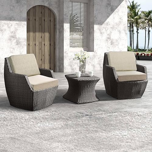 Miniatura 6 de JMGBird Juego de 2 cojines para sillas de exterior, resistentes al agua, 22 x 22 pulgadas con lazos, cojines de exterior para muebles de patio