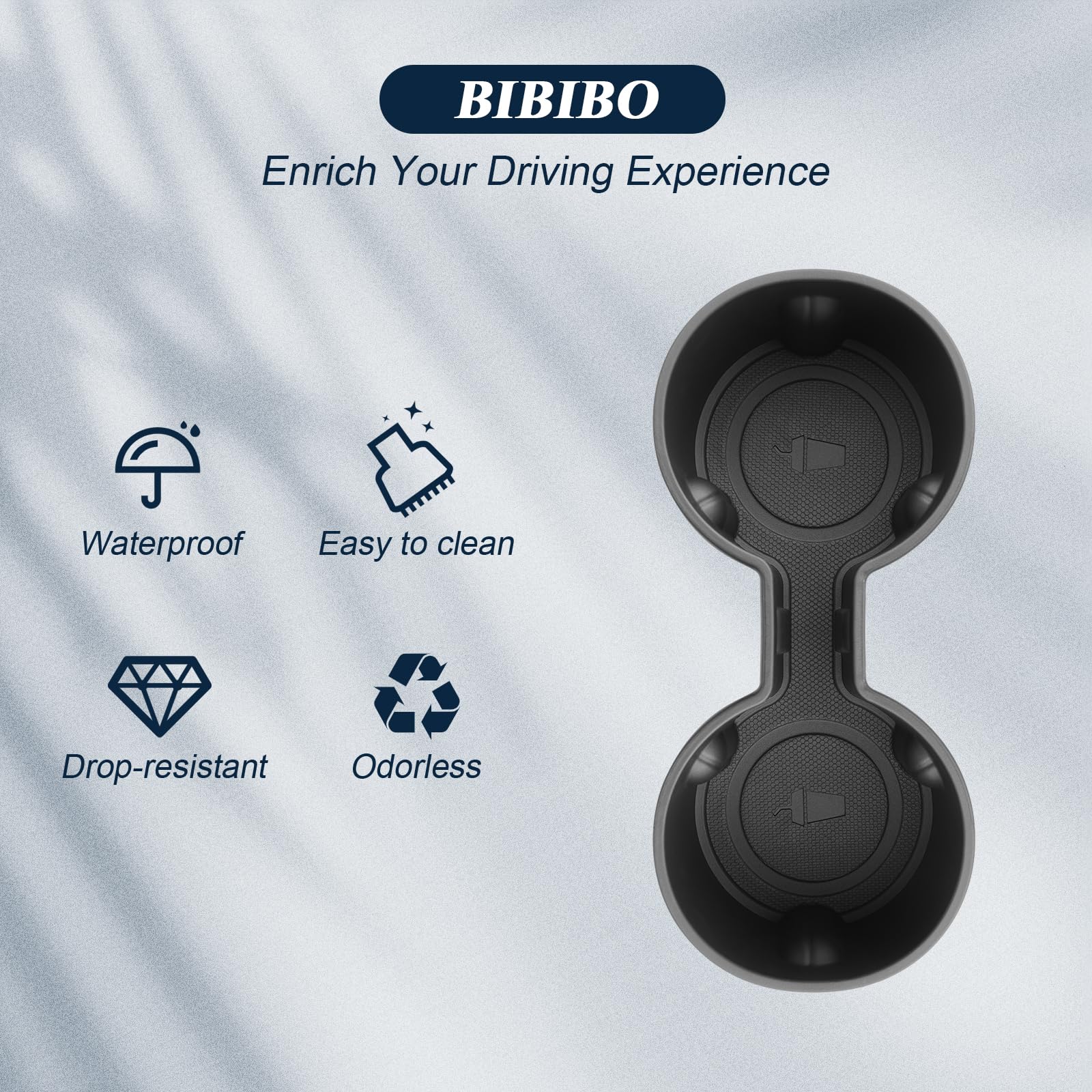 BIBIBO Uchwyt na kubki do konsoli środkowej dla Nissan X-Trail T33 2022-2024, Czarny, Materiał: Elastomery termoplastyczne (TPE)