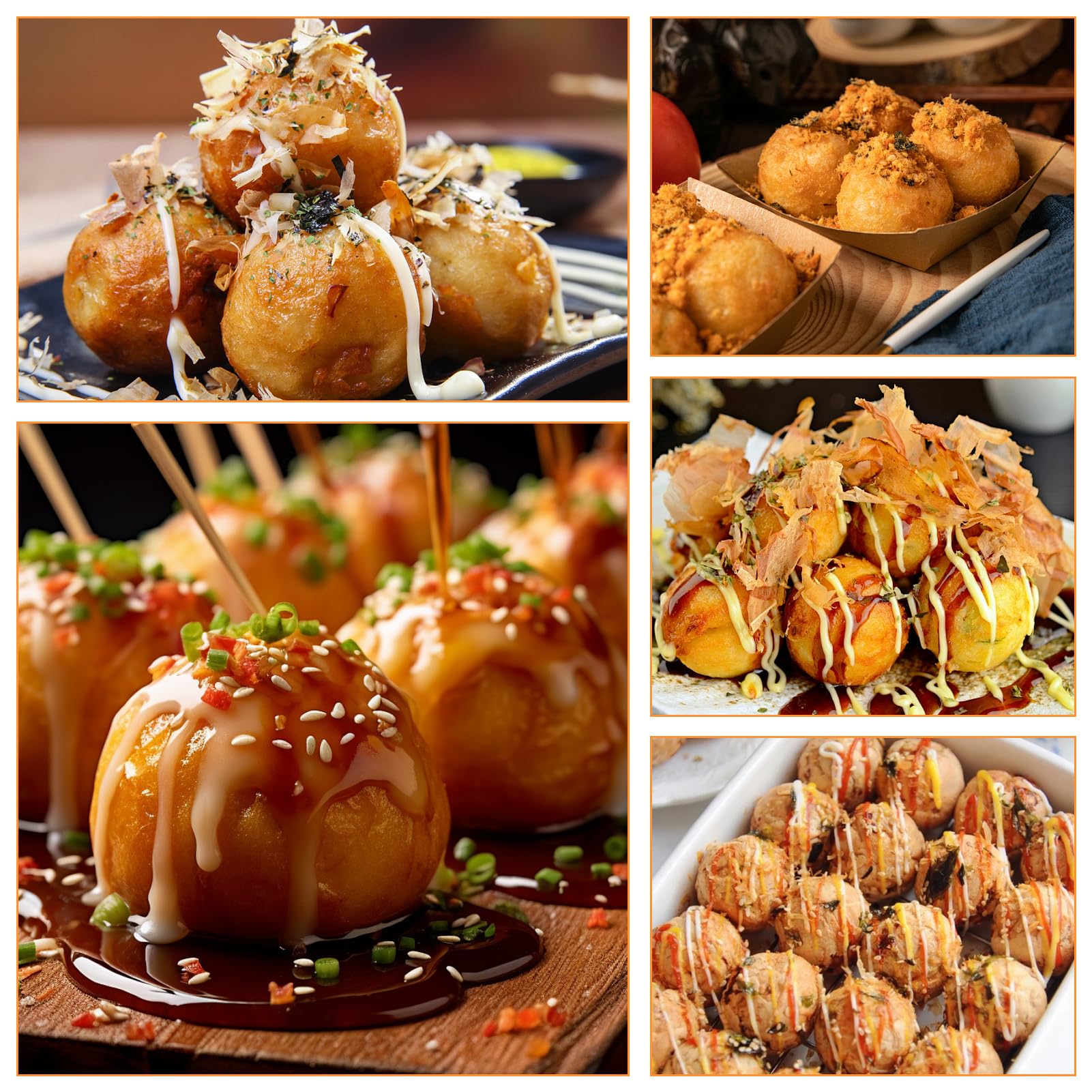 Takoyaki Pan Elettrico Takoyaki Maker 18 fori per produzione giapponese