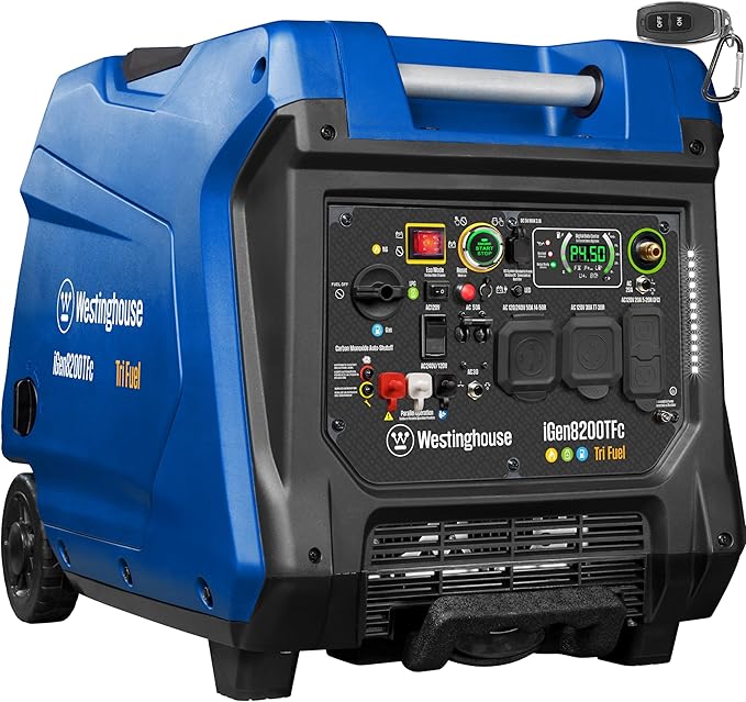 Westinghouse 8200 Peak Watt Tri-Fuel Portable Inverter Generator