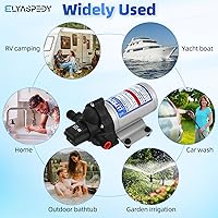 Vista 7 de 2025 mejorada 2088-594-144 RV bomba de agua dulce, bomba de agua de diafragma autocebante de 115 V CA 4.0 GPM, 240 GPH, 15.1 LPM, 45 PSI, incluye