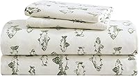 Vista 66 de Eddie Bauer - Full Sheets, Cotton Flannel Bedding Set, Brushed For Extra Softness, Cozy Home Decor (Dog Friends, Full)