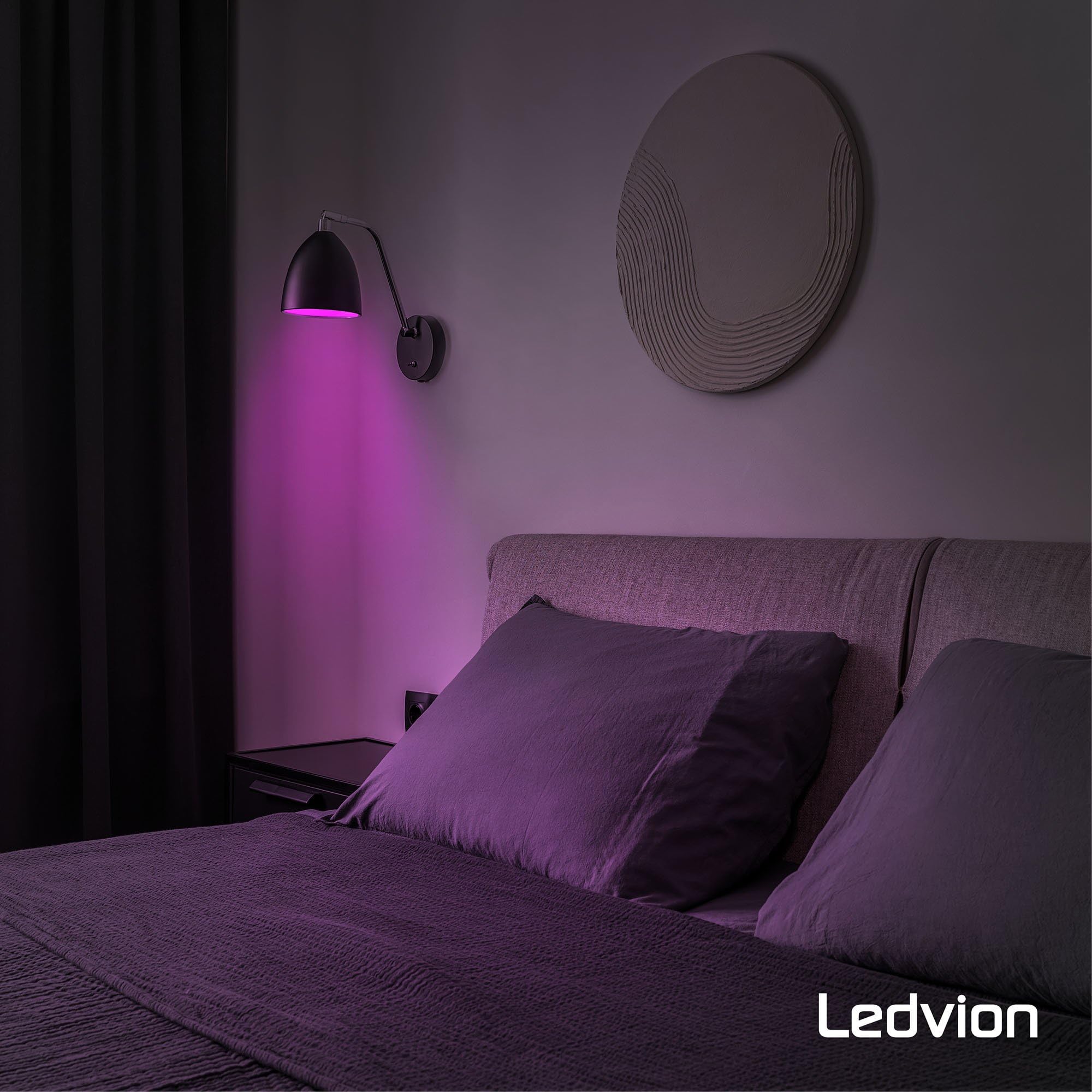 Ledvion - 10X SMART RGB+CCT Lampada LED E27, 8W, 806 Lumen, Illuminazione Wi-Fi, Dimmerabile, Alexa & Google Home
