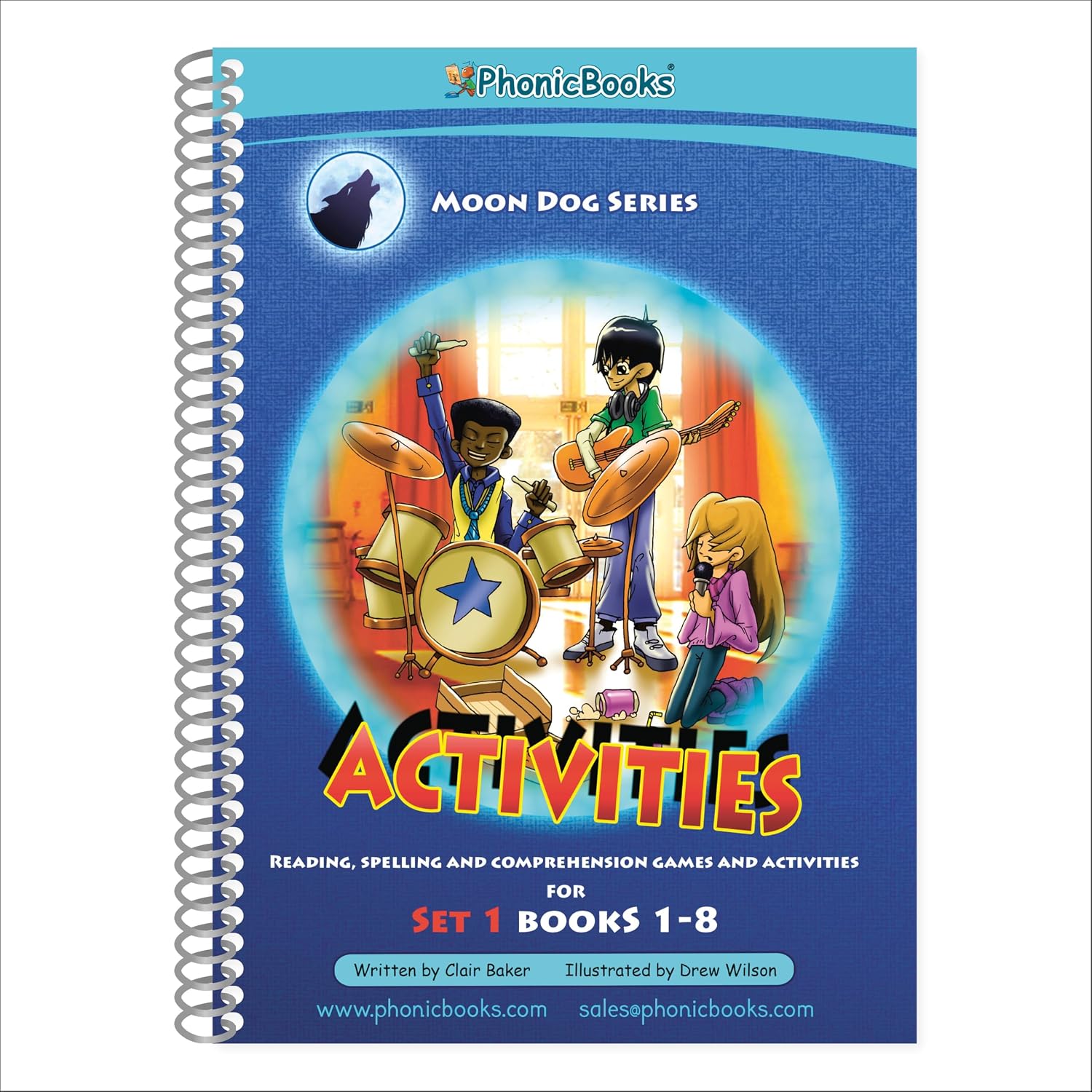 Phonic Books Moon Dogs Set 1 Activities: Photocopiable Activities Accompanying Moon Dogs Set 1 Books for Older Readers (Alphabet at CVC Level) (Phonic Books Catch-Up Decodable Readers)