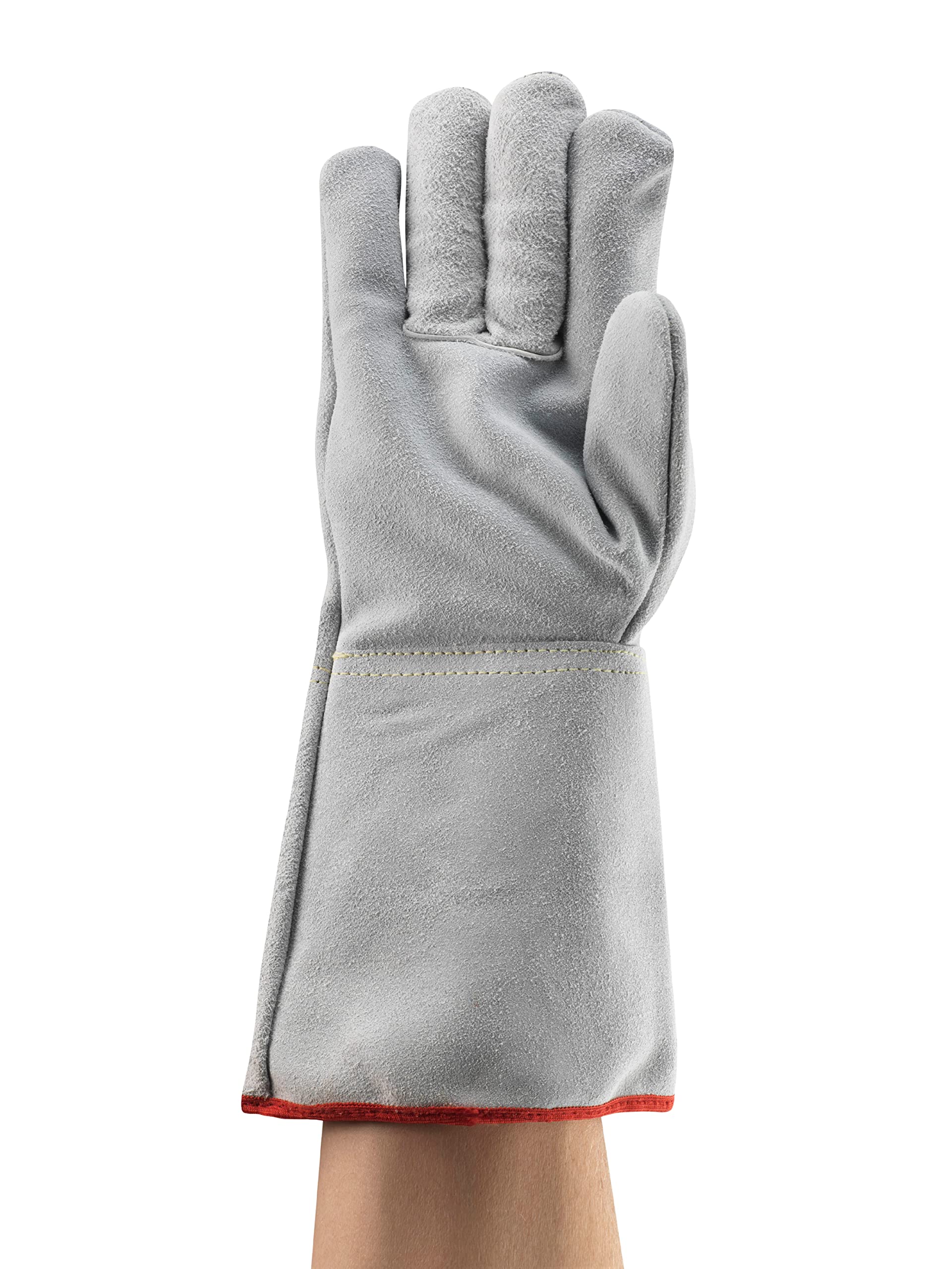 Ansell Edge 48-216 Guantes Resistentes al Calor, Protección Alta Temperatura, Guante Seguridad Usos Industriales, Mecánicos y Químicos, Diseño Robusto, Gris, Talla 2XL (6 Pares)