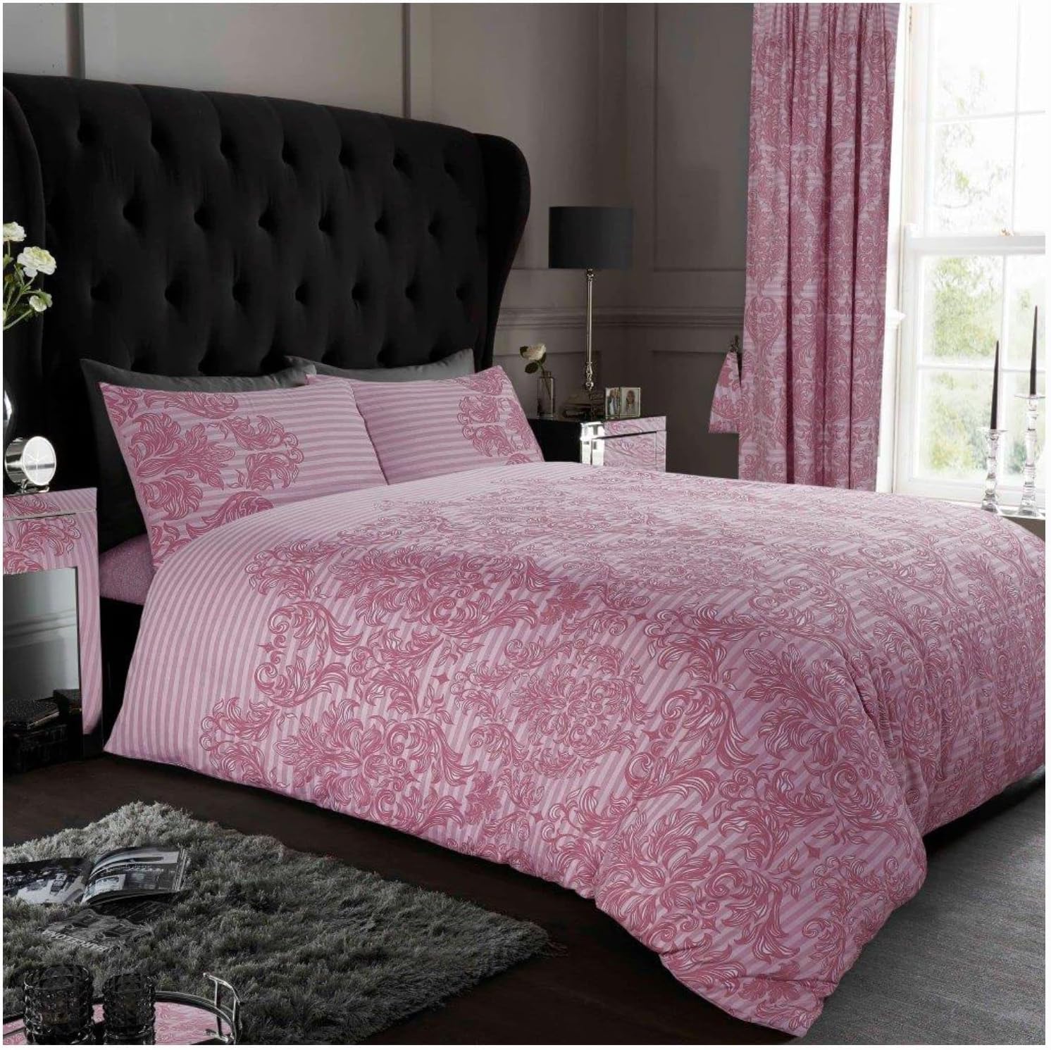 Set Copripiumino E Federe King Size Motivo Foglie Tropicali - Reversibile Bianco/Blu, 50% Cotone E 50% Poliestere - Foto 6