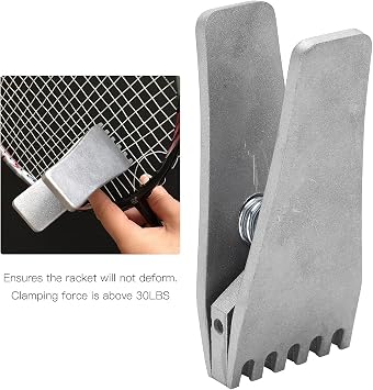 Badminton Stringing Clamp Stainless Steel, Clamp with Base for Repairing Rackets, Simple and Convenient, Clamping Force, for Stringing Machines, Badminton Equipment