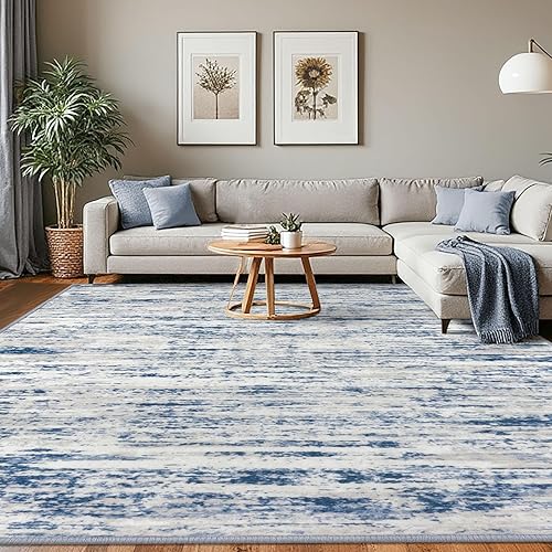 Miniatura 57 de Alfombra moderna abstracta de 2 x 6 pies, alfombra de pasillo lavable gris negro multi para cocina, antideslizante, suave, alfombra delgada de Gris