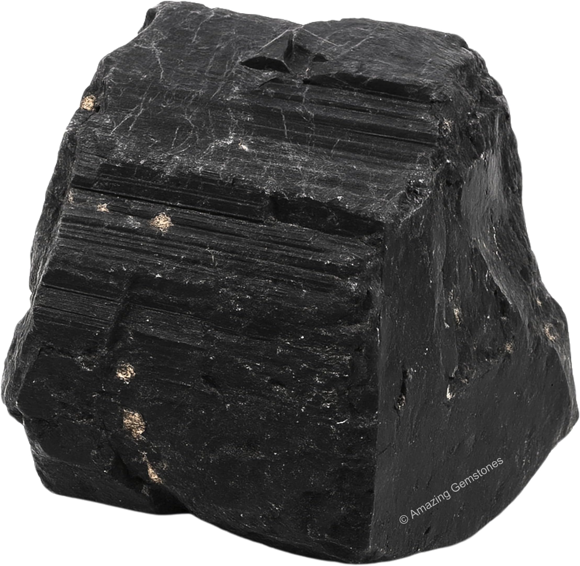 Black Tourmaline Raw Protection Crystals and Healing Stones, Natural Rocks for Tumbling and DIY Raw Stones and Crystals (1 Piece)