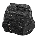 Amazing Gemstone Black Tourmaline Raw Protection Crystals and Healing Stones, Natural Rocks for Tumbling and DIY Raw Stones and Crystals (1 Piece)