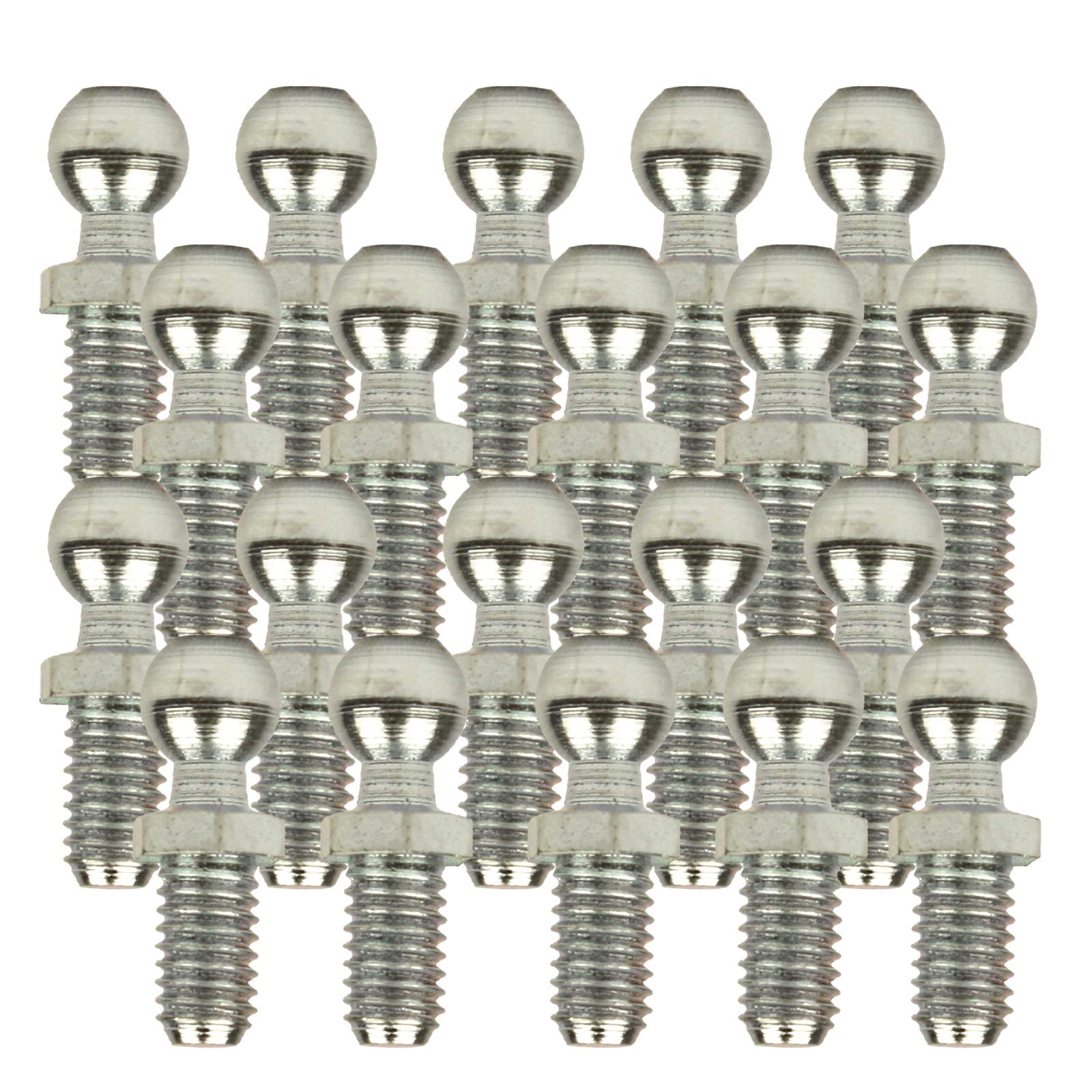 Lift Supports Depot Qty (20) Ball Studs 8mm, M6 X 1.00 Zinc Thread Automotive Marine Industrial Shocks Struts